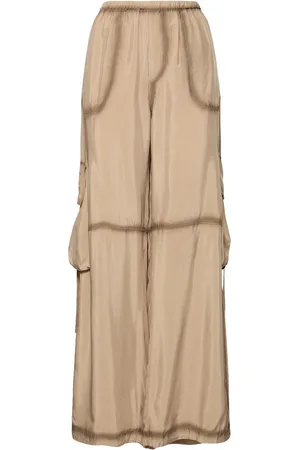 Acne Studios Pantalones Cargo Anchos De Viscosa