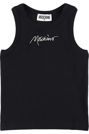 Moschino Camiseta De Mezcla De Algodón Con Logo