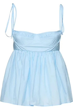 Cecilie Bahnsen Top De Tafetán Ligero