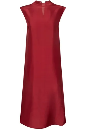 Carven Vestido Midi De Seda