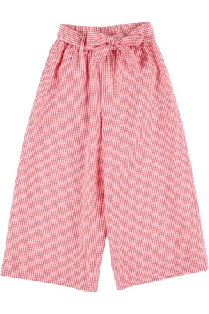 Louise Misha Pantalones Anchos De Seersucker De Algodón