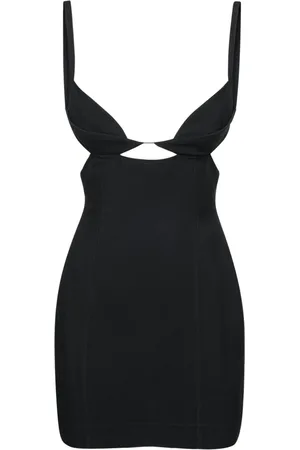 Nensi Dojaka Vestido De Gabardina Con Aberturas