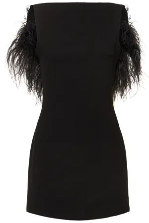 16Arlington Vestido Corto Con Plumas
