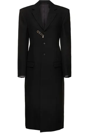 Carven Abrigo Midi De Lana Con Pins