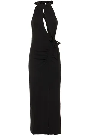 ROTATE Vestido Midi De Jersey De Algodón