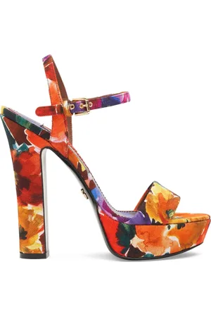 Dolce & Gabbana Sandalias De Lona Con Plataforma 105mm