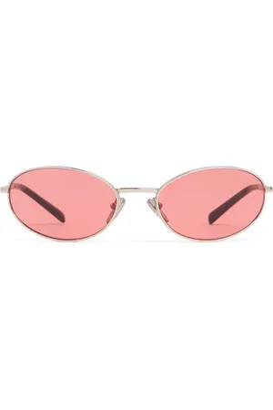 Prada Gafas De Sol Redondas De Metal