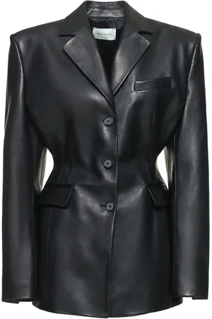 MAGDA BUTRYM Blazer De Piel Con Lazo