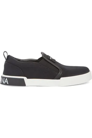 Dolce & Gabbana Sneakers Slip-on De Lona Y Piel