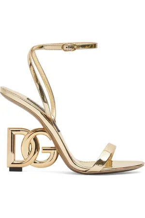 Dolce & Gabbana Sandalias Keira De Piel Metalizada 105mm