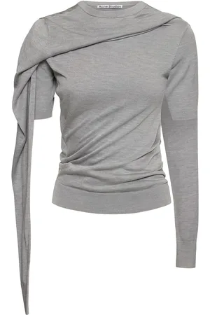 Acne Studios Top De Punto De Seda Deconstruido