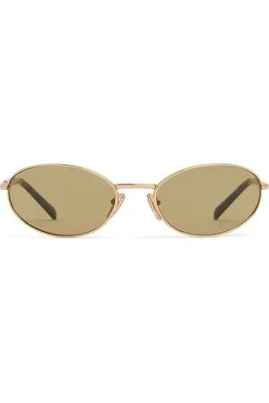 Prada Gafas De Sol Redondas De Metal