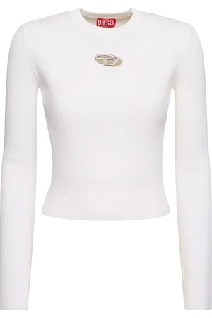 Diesel Top Corto De Viscosa Con Manga Larga
