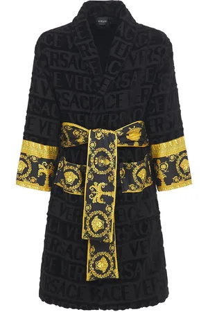 VERSACE Albornoz Barocco & Robe De Algodón
