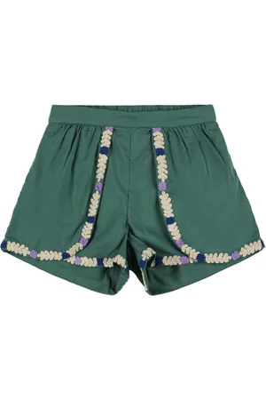 Louise Misha Shorts De Algodón Bordado