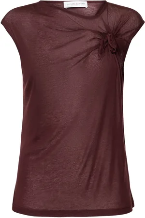 Victoria Beckham Tank Top Asimétrico Con Lazo