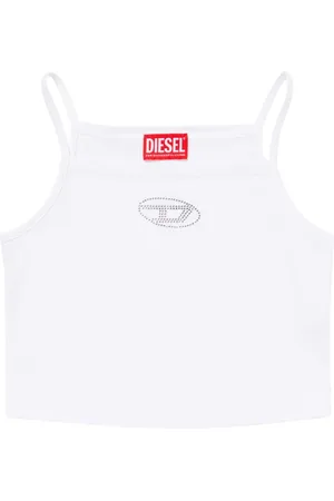 Diesel Tank Top De Jersey De Algodón Con Logo