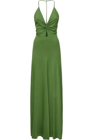 Victoria Beckham Vestido Lencero Largo Con Cuello En V