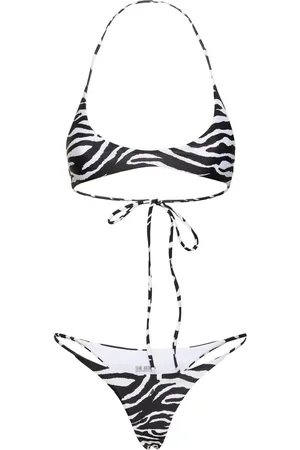 The Attico Bikini Triangular De Lycra Estampado