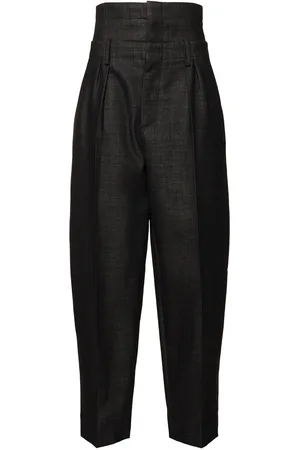 Victoria Beckham Pantalones Anchos De Lana