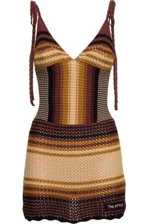 The Attico Vestido Corto De Crochet