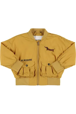Mini Rodini Chaqueta Bomber De Nylon Bordada