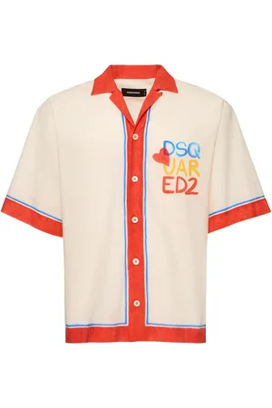 Dsquared2 Camisa Bowling De Algodón Con Logo