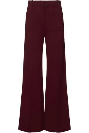 Victoria Beckham Pantalones Anchos De Viscosa