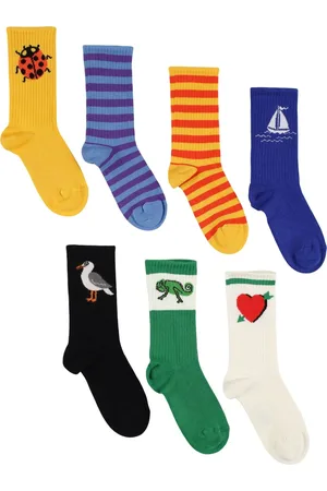 Mini Rodini Set De 7 Pares De Calcetines De Algodón