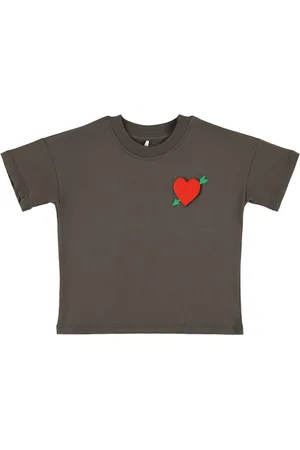 Mini Rodini Camiseta De Jersey De Algodón Bordada