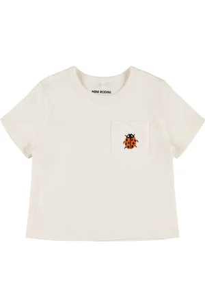 Mini Rodini Camiseta De Jersey De Algodón Bordada