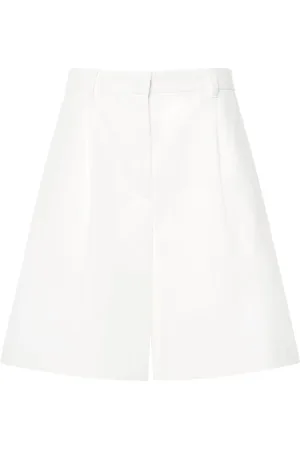 Max Mara Shorts De Lona De Lino Y Algodón