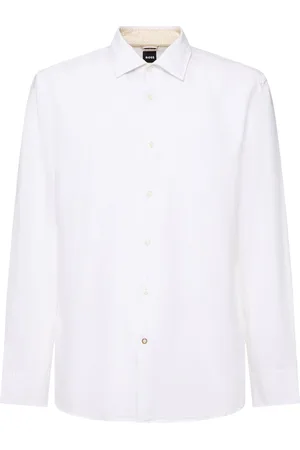HUGO BOSS Camiseta De Algodón Y Lino