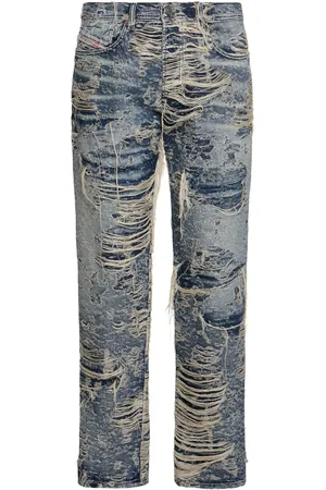 Diesel Jeans Desgastados De Algodón