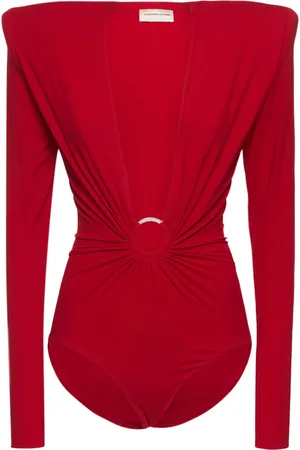 ALEXANDRE VAUTHIER Body De Jersey Con Escote En V Y Anillo