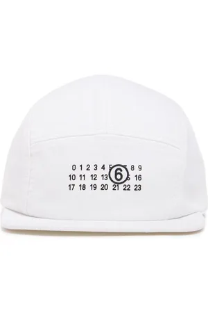 Maison Margiela Gorra De Baseball De Algodón De Lona Estampada