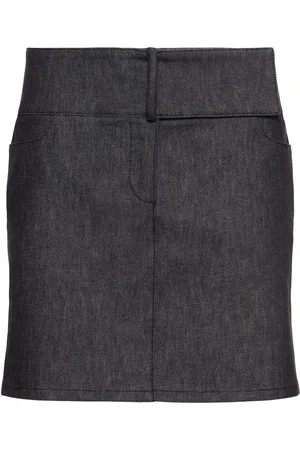 Courrèges Minifalda De Denim Con Cinturón