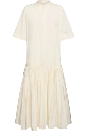 Jil Sander Vestido Largo De Popelina