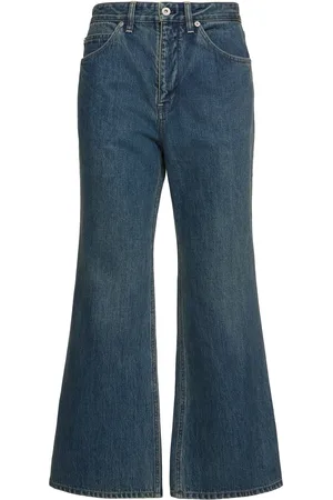 Jil Sander Jeans Anchos Cropped De Denim