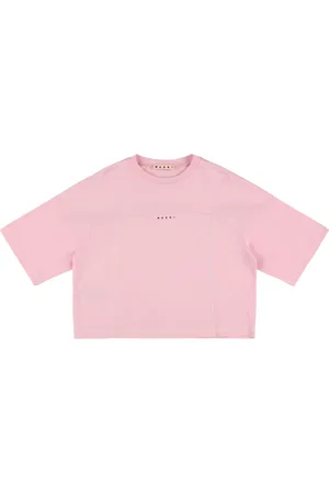 Marni Camiseta Corta De Algodón Jersey Estampada