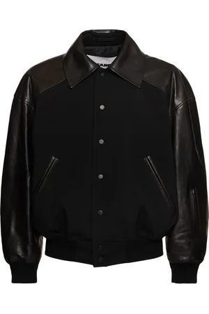 Jil Sander Chaqueta De Lana Y Piel