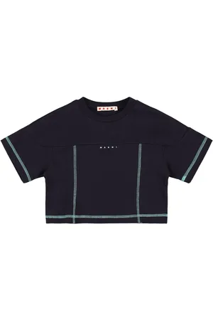 Marni Camiseta Corta De Algodón Jersey Estampada