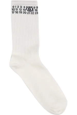 Maison Margiela Calcetines De Algodón Con Logo
