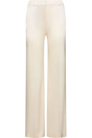 Alberta Ferretti Pantalones Rectos De Satén