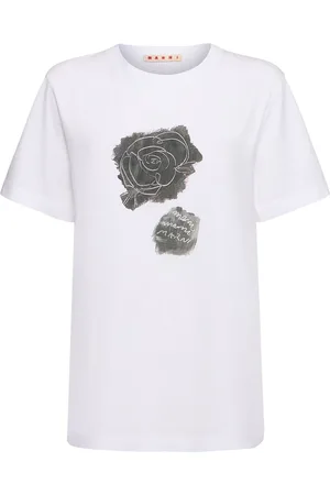 Marni Camiseta De Algodón Estampada