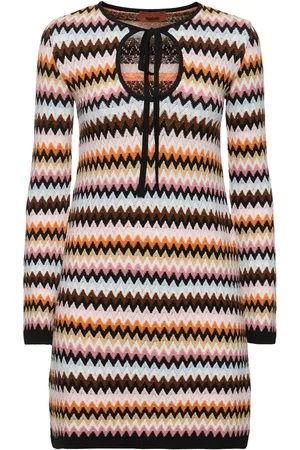 Missoni Vestido De Punto De Lana Con Mangas Largas