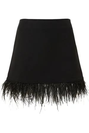 WeWoreWhat Minifalda Con Plumas