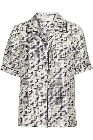 Tory Burch Camisa De Seda Con Manga Corta