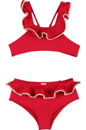 ZIMMERMANN Bikini De Lycra Con Volantes