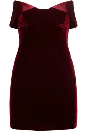 MUGLER Vestido Corto De Terciopelo